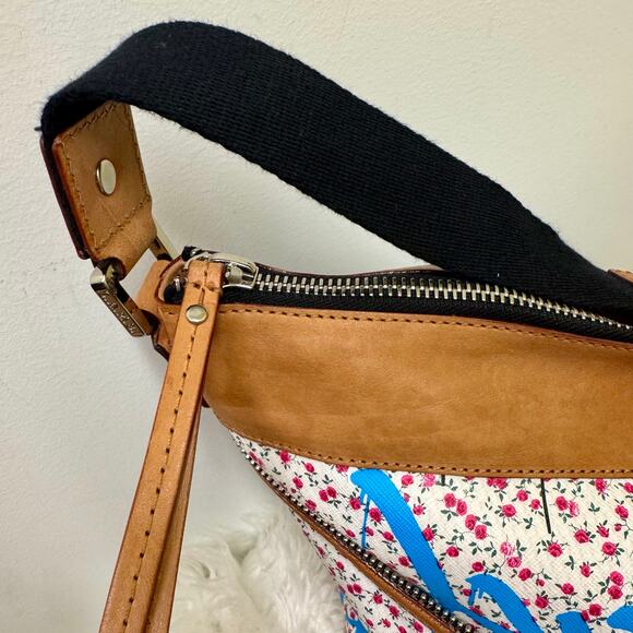 L.A.M.B. Gwen Stefani Y2K VTG Ditzy Floral Graffiti Hobo Grandvale Handbag - Picture 8 of 16